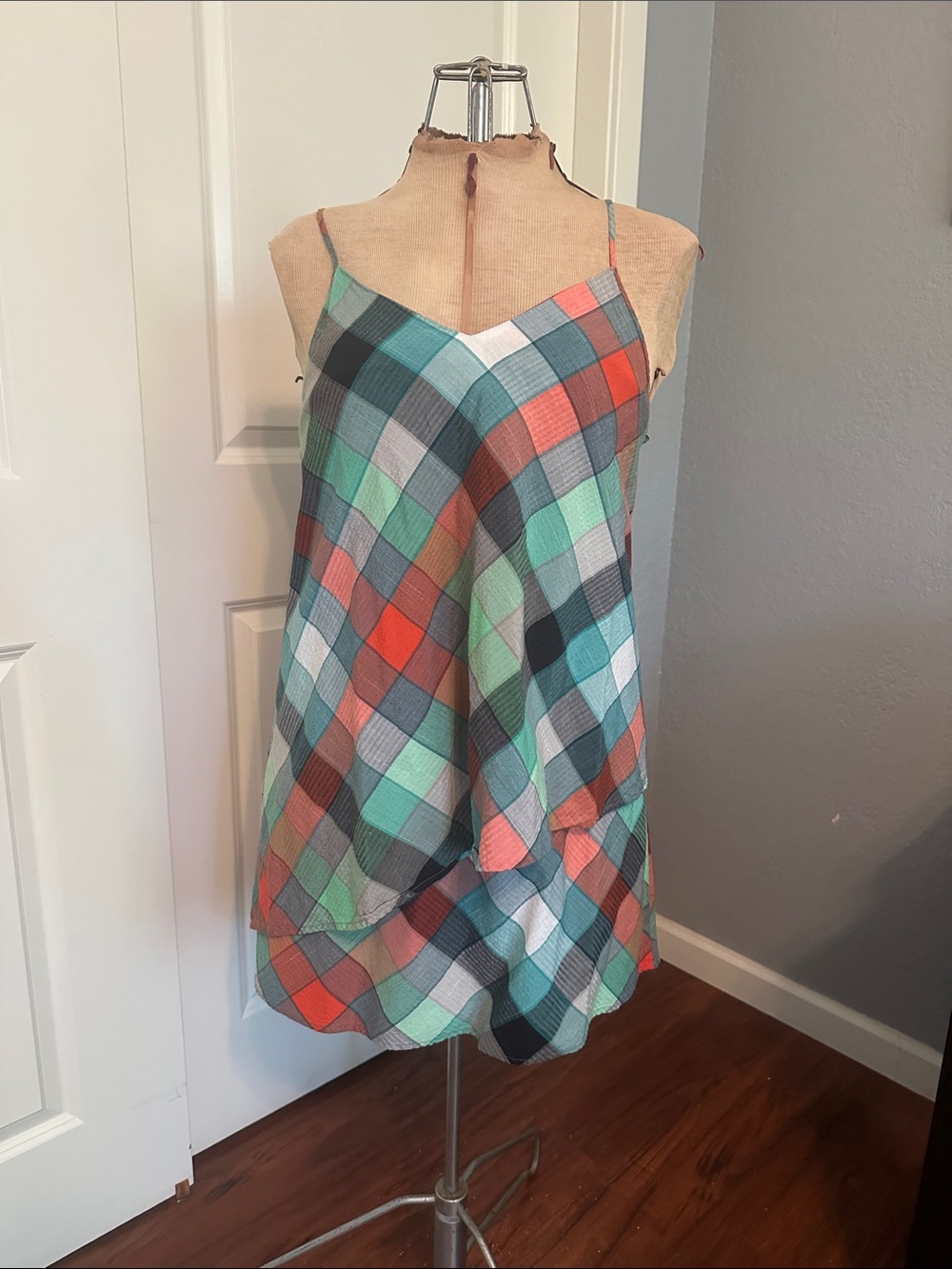 Patagonia plaid strappy dress